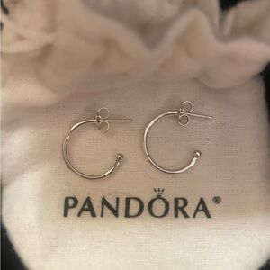 Pandora Compose Sterling Silver Small
Smooth Hoop Post Earrings